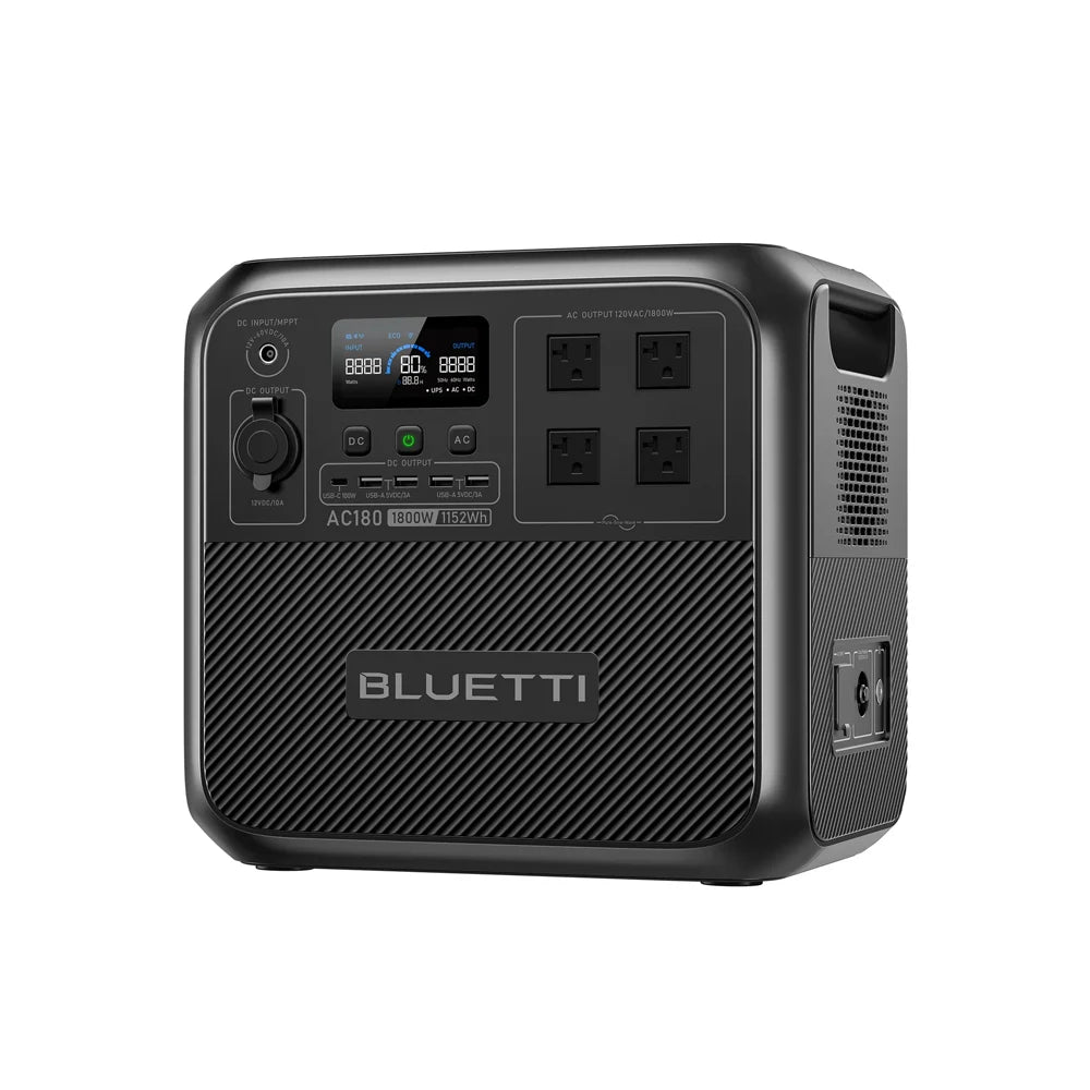 【RENEW】BLUETTI AC180 Solar Portable Power Station 1800W 1152Wh Smart Generator Get Unstoppable Power for Outdoor Adventures