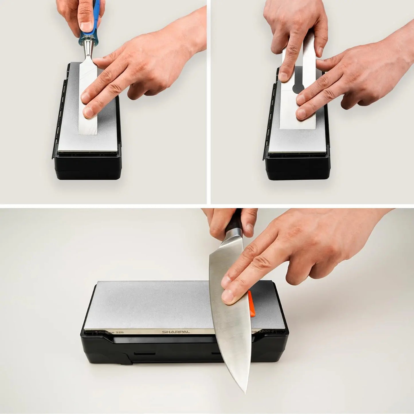 Double-sided Diamond Sharpening Stone with Coarse & Fine Grit, Non-Slip Base & Angle Guide for Knives and Tools