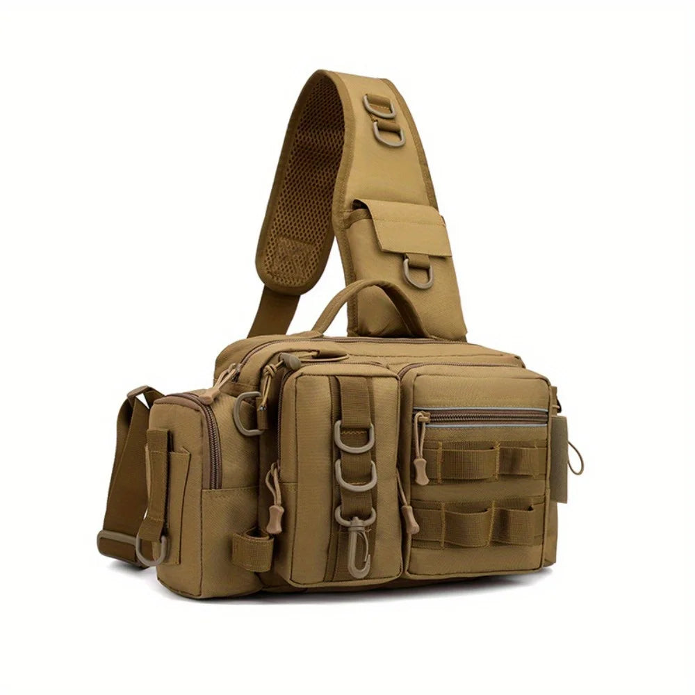 Fishing Tackle Backpack Fishing Waist Bag Fishing Tackle Shoulder Bag, Ideal for Fishing, Camping, Hiking and More
