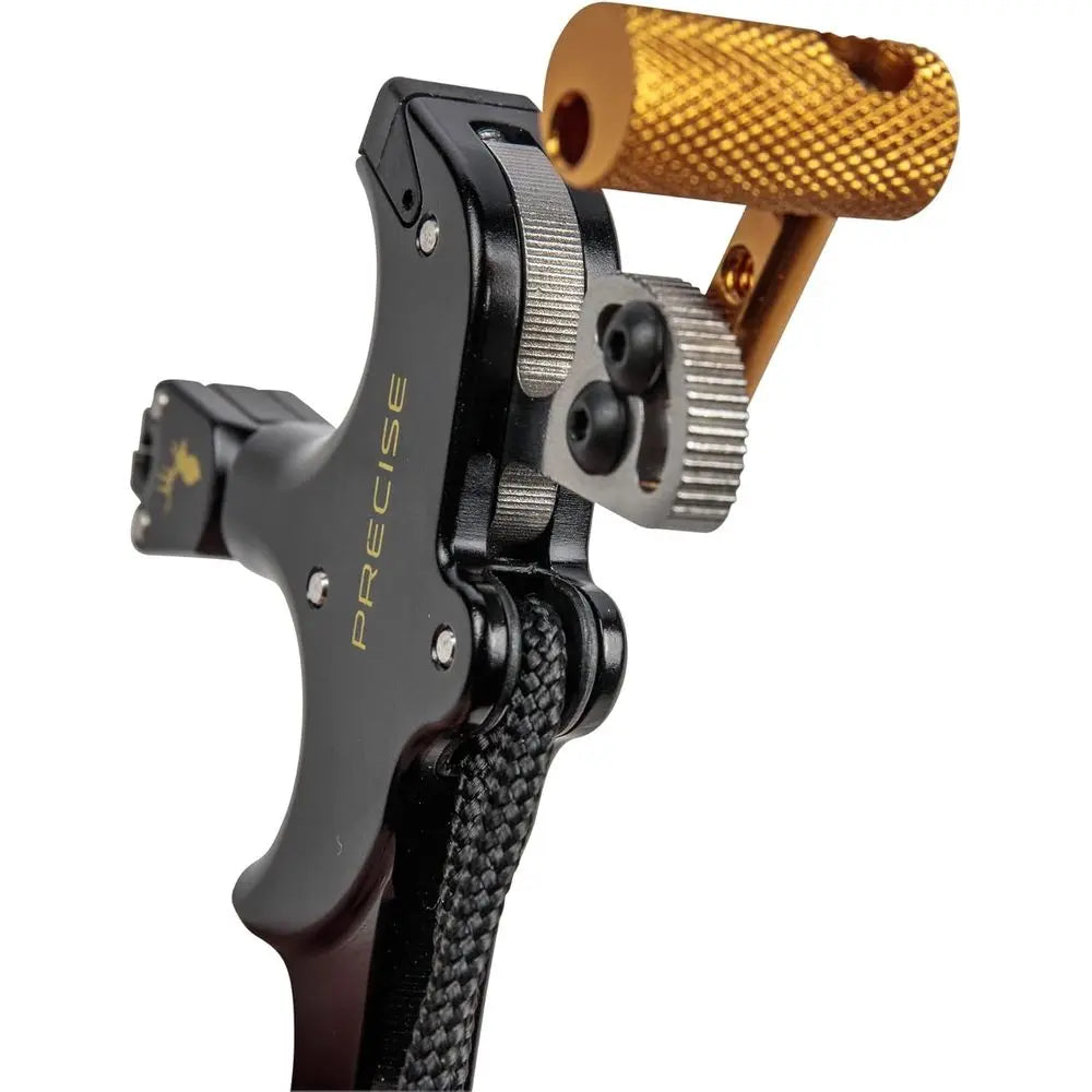 Precise Bow Archery Release - 4-Finger Design for Full Drawing Power, Torque-Free 360° Rotation, Smooth Release, Adjustable Thum