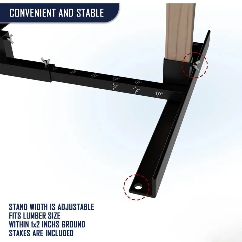 Garden Furniture 2 Pack Shooting Target Stand for Outdoors,Durable Paper Target Holder with Stable Adjustable BaseforPaper