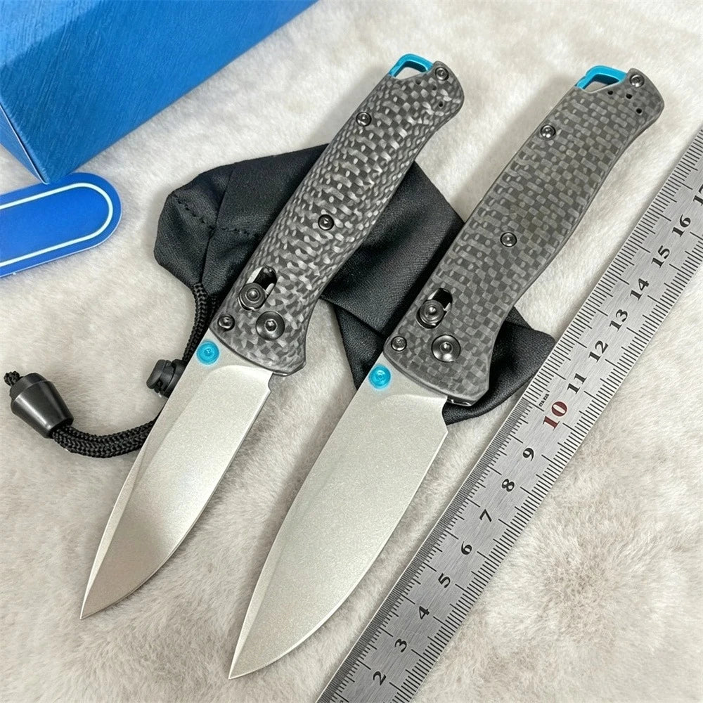Premium Bugout 535-3 533-3 Mini Folding Knife S90V Steel Lightweight Carbon Fiber Handle Portable Outdoor Camping Hiking Tool
