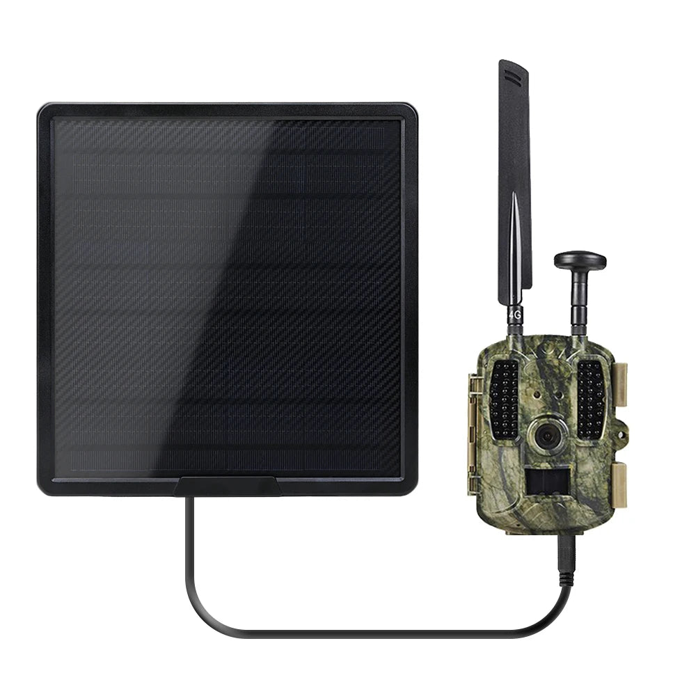 Trail Camera 12V/2A Solar Panel Built-in 25000mAh Capacity Solar Charger Kit IP66 Waterproof Hunting Accessory for Deer Feeder