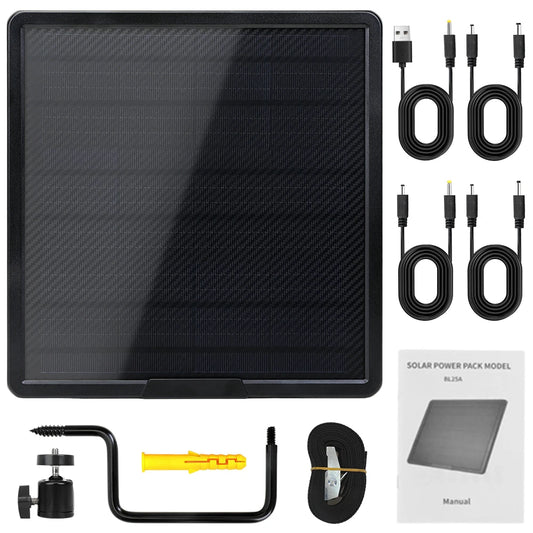 Trail Camera 12V/2A Solar Panel Built-in 25000mAh Capacity Solar Charger Kit IP66 Waterproof Hunting Accessory for Deer Feeder