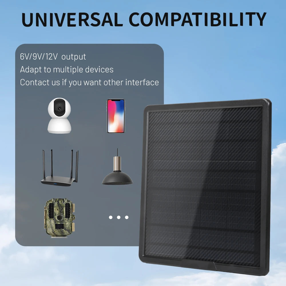 Trail Camera 12V/2A Solar Panel Built-in 25000mAh Capacity Solar Charger Kit IP66 Waterproof Hunting Accessory for Deer Feeder