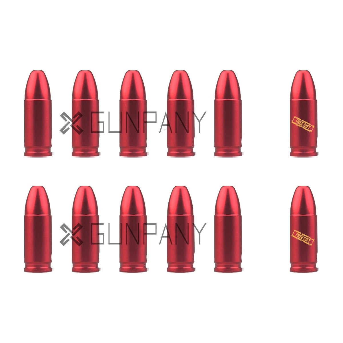 Vector Optics Gunpany 6/12 Pack 9mm Snap Cap Pistol Dry Firing Fake Cartridge For Gunsmithing Training