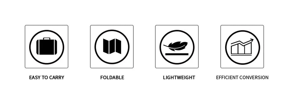 Dokio 100/160/200/300W Portable Flexible Foldable 18V Solar Panel with 12V Controller Kit for Camping Battery Charging