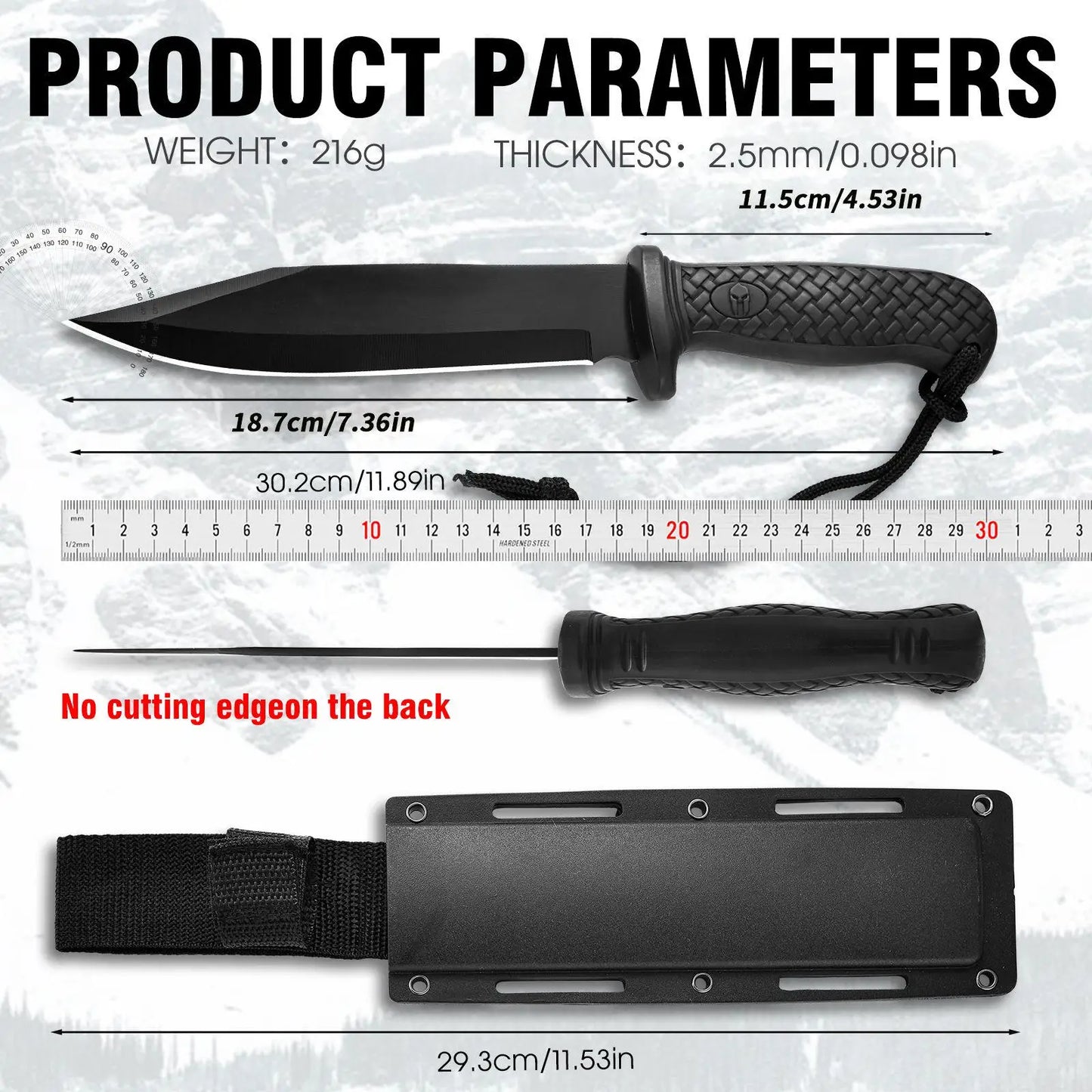 Wilderness Camping Outdoor survival knife Self-defense Tactical Fighting Knife High hardness sharp K-sheath pocket straight knif