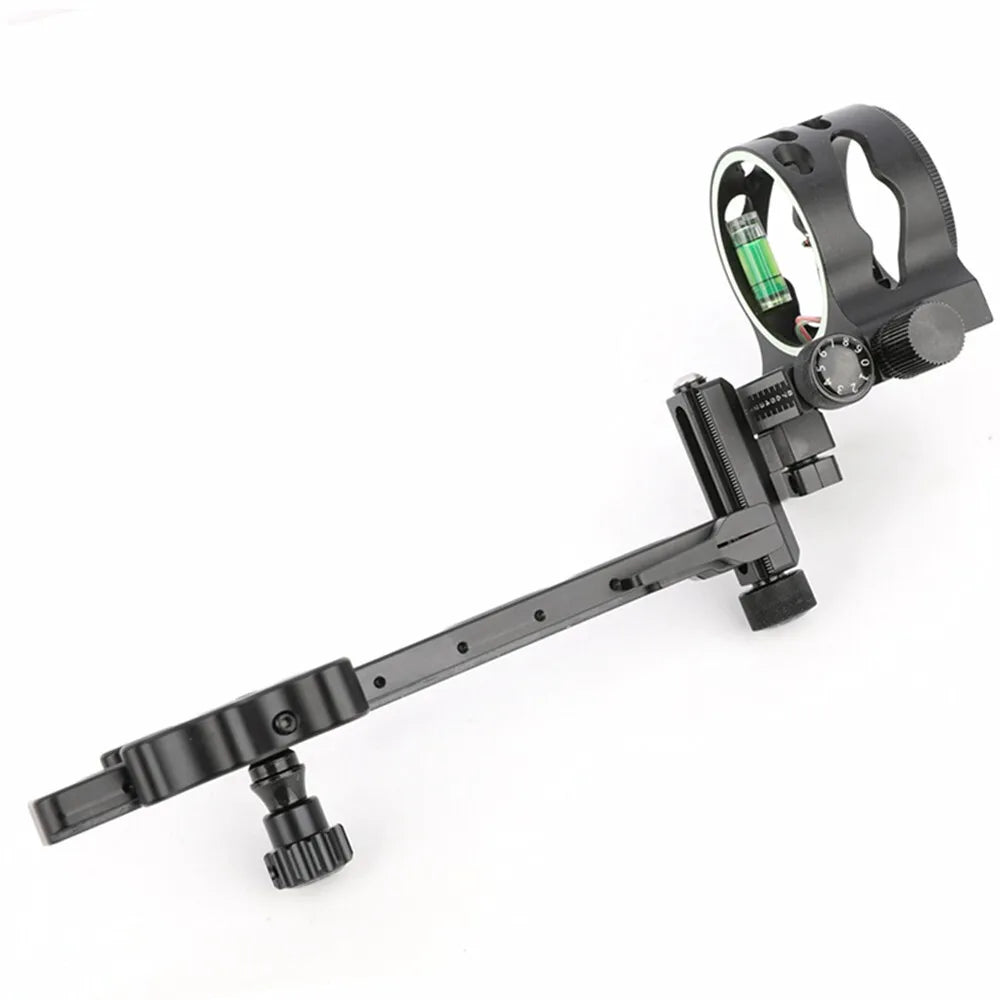 Archery Compound Bow Sight 5 Pin Micro Adjustable Sight Light Archery Hunting Shooting Ambidextrous Black Fixed Pin Sight