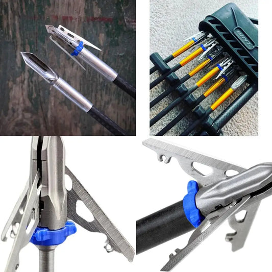 G5 Deadmeat V2 Expandable 3-Blade Broadheads | 3-Pack | 100/125 Grains | Razor Sharp 1.5" Cutting Diameter Mechanical Blades | S