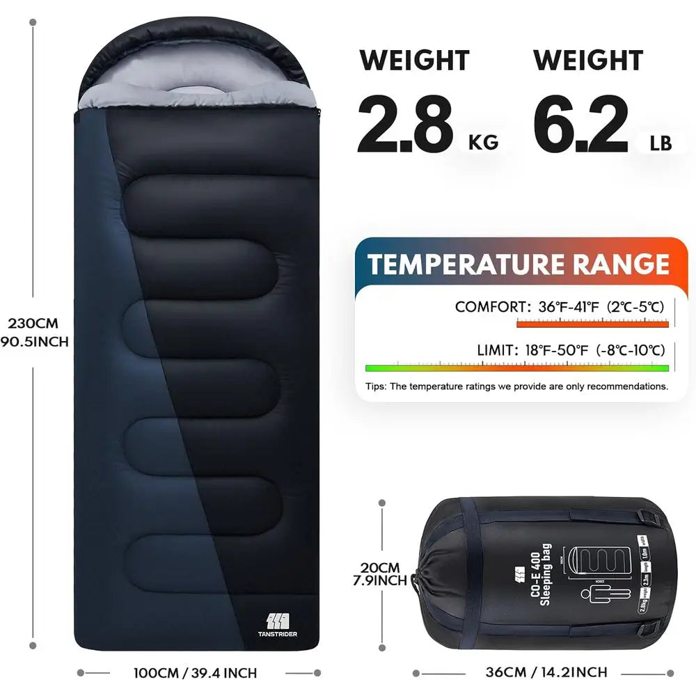 20 Degree XXL Sleeping Bags for Adults Cold Weather,Camping Sleeping Bag for Kids with Compression Sack,4 Season Camping Essenti