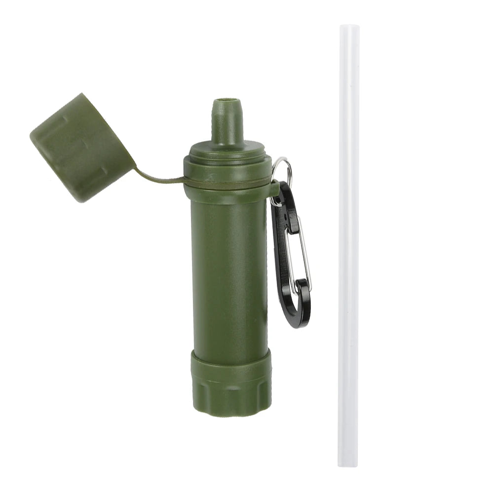 Multifunction Drinking Water Filtering Tools Camping Hiking Water Purifier Straw Multifunctional Drinking Filtration