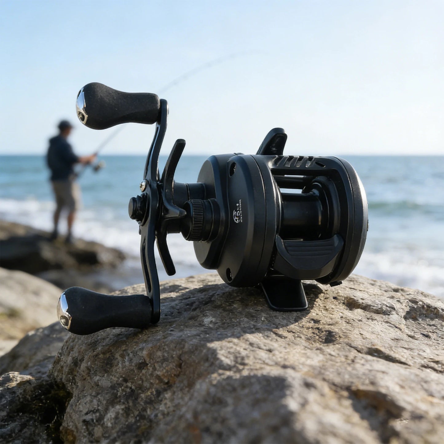 DC Fishing Reel Long Cast Self‑Charging Anti Backlash Electronic Brake Baitcasting Reel Smooth Casting Sound 7.2:1 Ratio