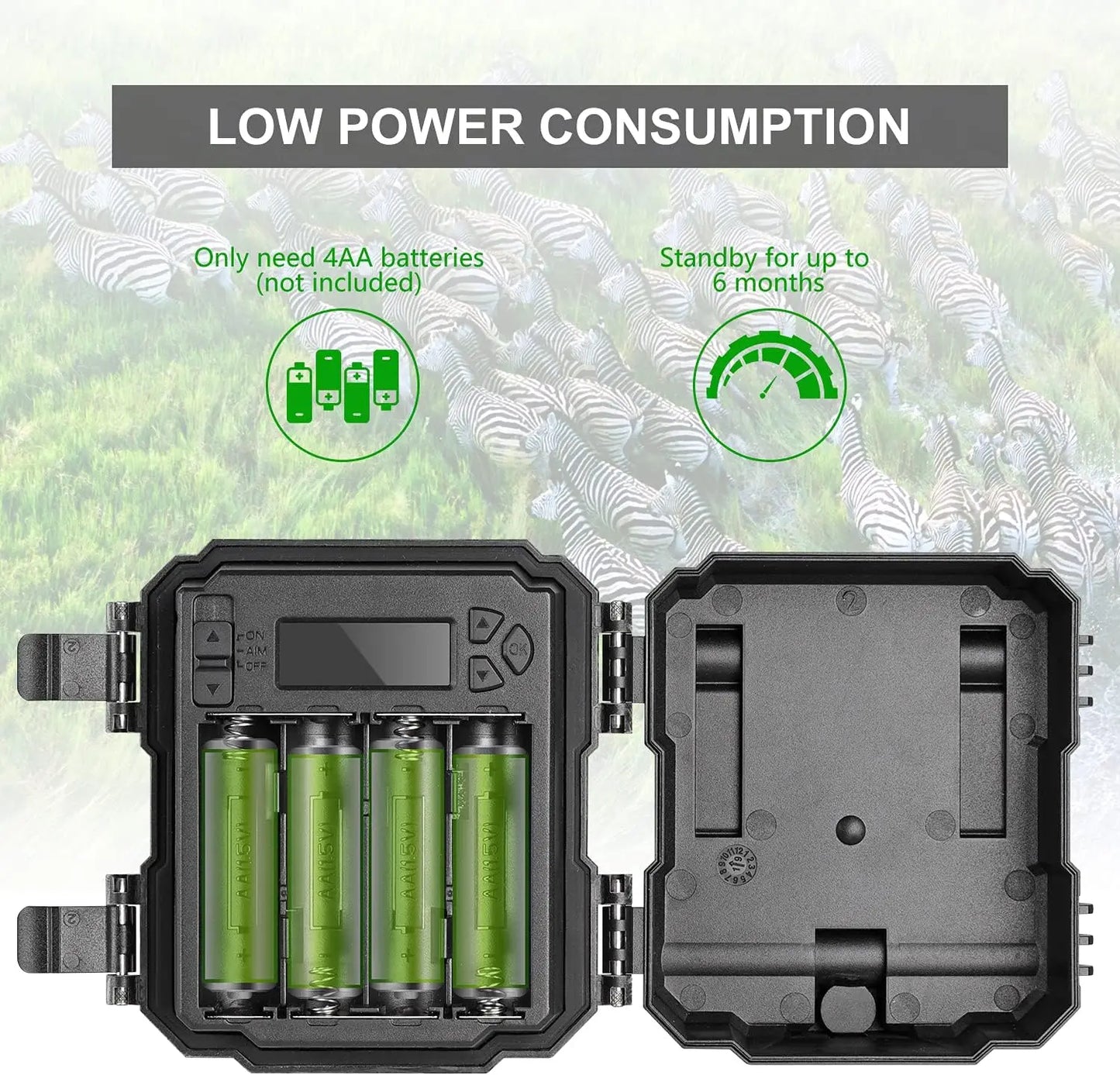 Mini Trail Camera, 24MP 1080P HD Game Camera with IR Night Vision, Waterproof Outdoor Wildlife Monitoring