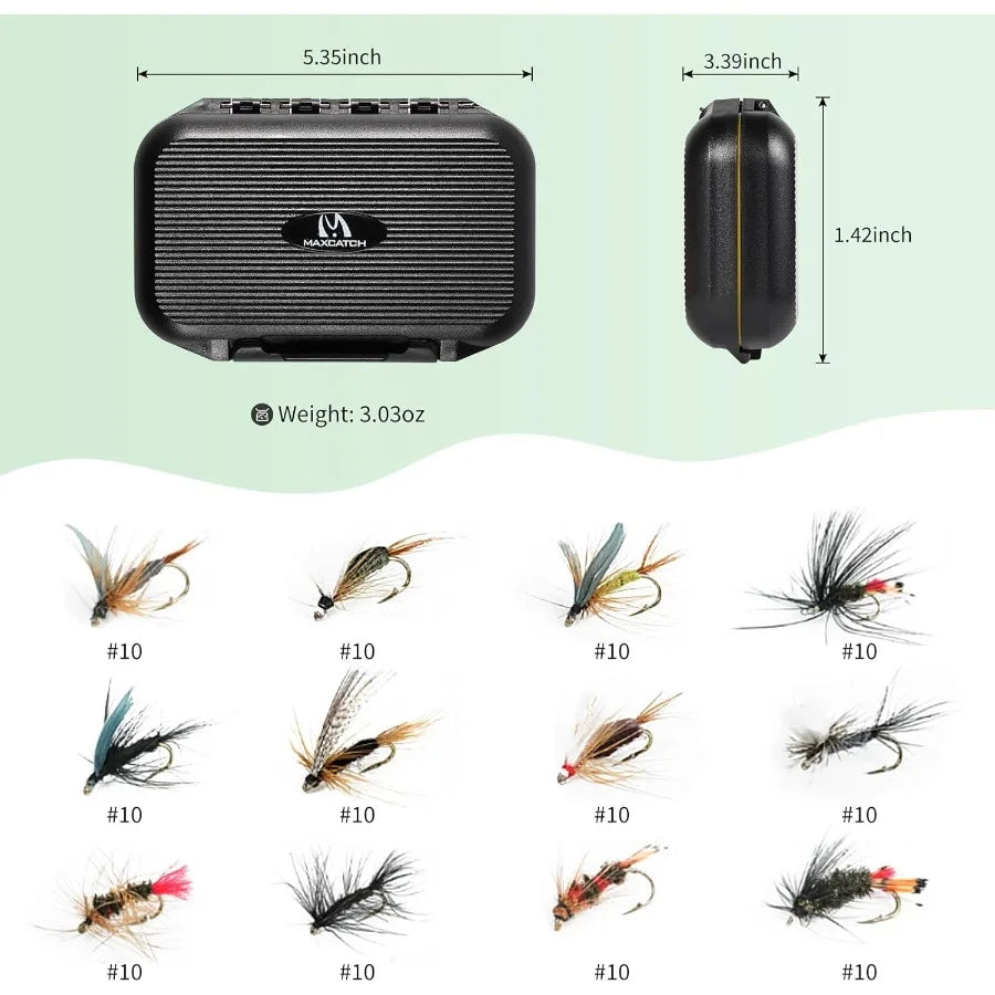 Extreme Fly Fishing Combo Kit 3 5 6 8 Weight Starter Fly Rod and Reel Outfit with Protective Travel Case for Outdoor A
