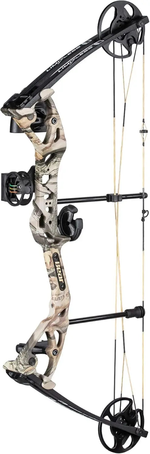 Dual Cam Compound Bow - Includes Quiver, Sight and Rest, God's Country
