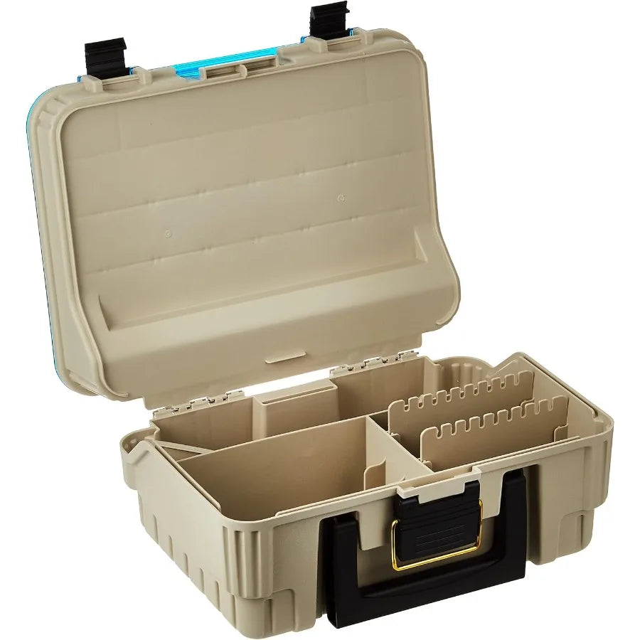 1349-00 Two Level Magnum 3449 Tackle Box Sandstone Blue One Size