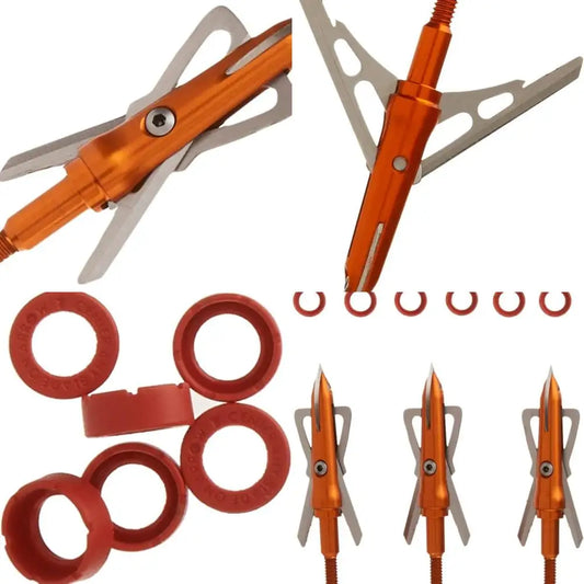 Rage Crossbow X, 2-Blade Archery Arrow Broadhead, 100 Grain with Shock Collar Technology (3-Pack)