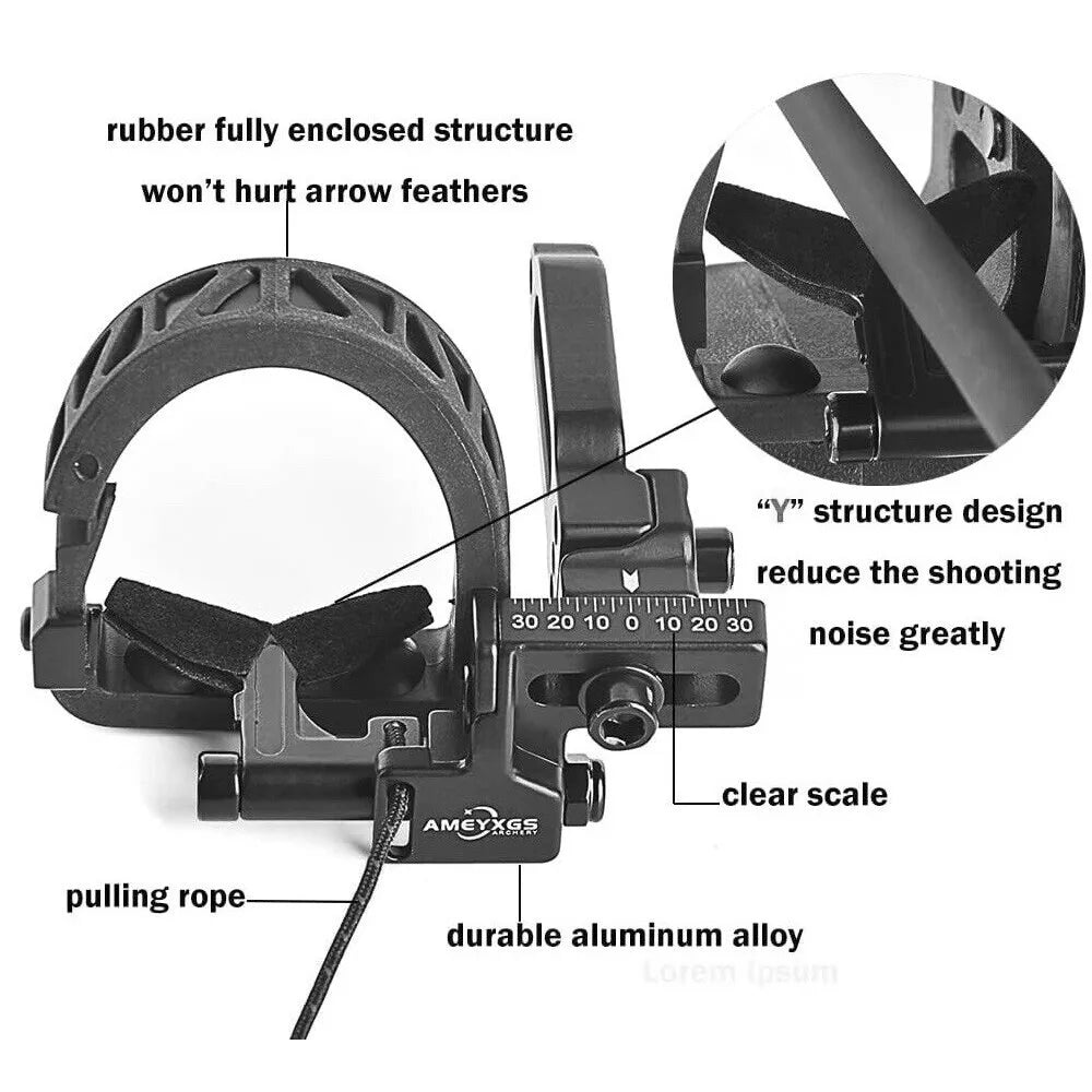 Archery Drop Away Arrow Rest Micro Adjustable Compound Bow Hunting Launcher RH Archery HuntingTarget  Practice Shooting Sport