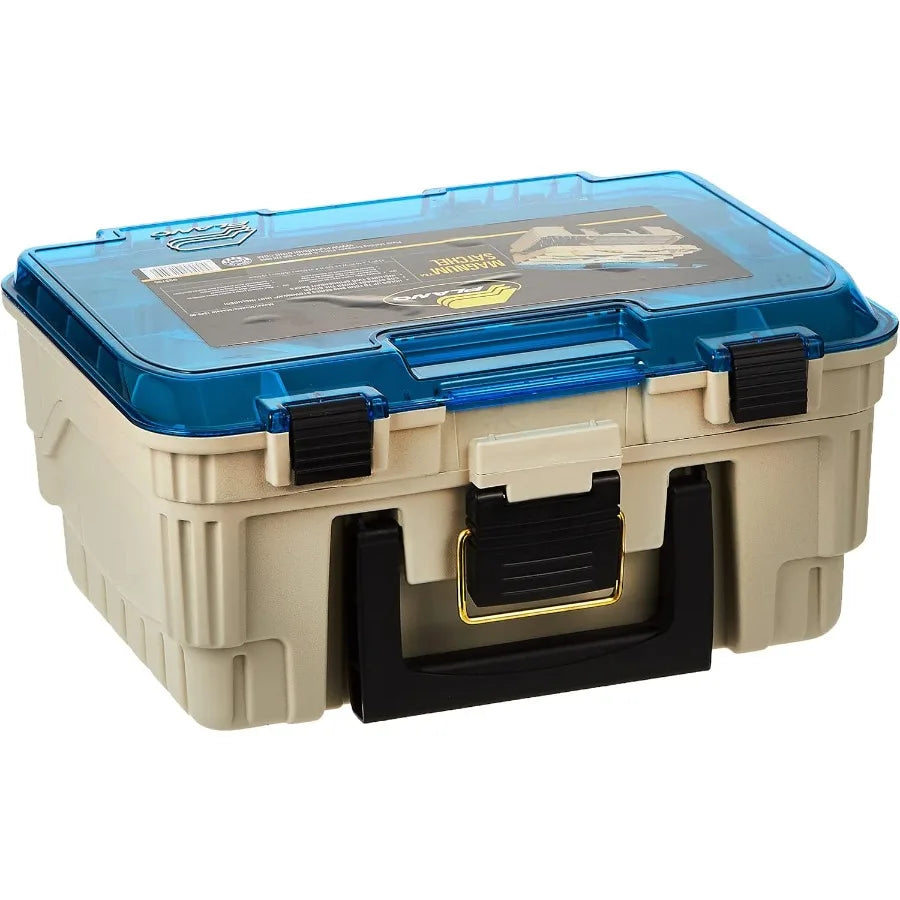 1349-00 Two Level Magnum 3449 Tackle Box Sandstone Blue One Size