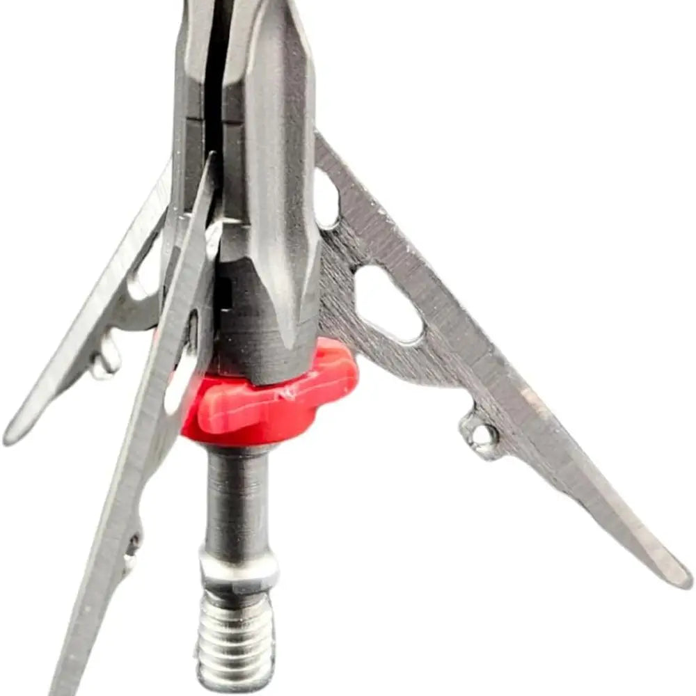 G5 Megameat 3-Blade Expandable Broadheads | 3-Pack | 100/125 Grains | Razor Sharp 2" Cutting Diameter Mechanical Blades | Screw