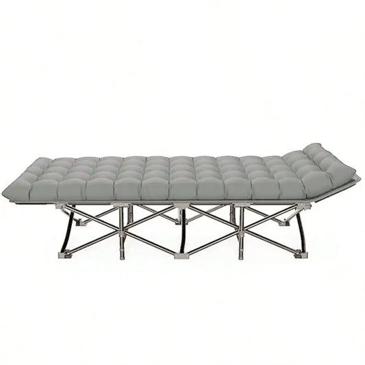 Cots For Adults Portable Folding Outdoor Bed With Mat And Carry Bag, Heavy Duty Sleeping Cots ,800 LBS ROUND PIPE