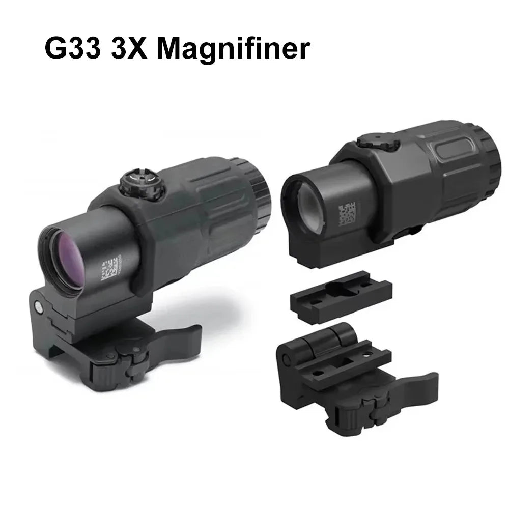 G33 G43 G45 Sight Fixed 3X 5X Magnifier Scope With Switch to Side Quick Detachable QD Mount For Hunting