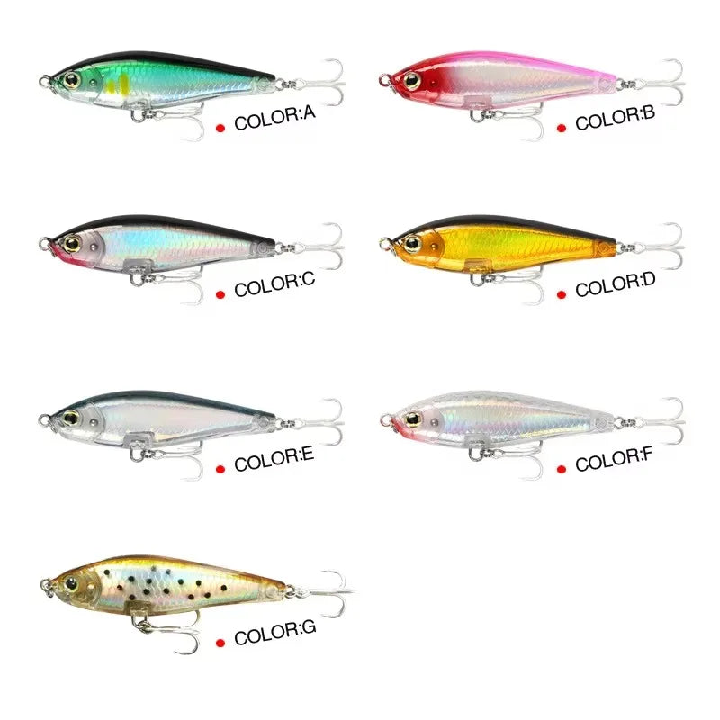 70mm 7.8g 3D Inshore Twitch Bait Lures Saltwater Trout Fishing Freshwater Long-range Bait Pencil Pesca Floating Minnow Wobblers