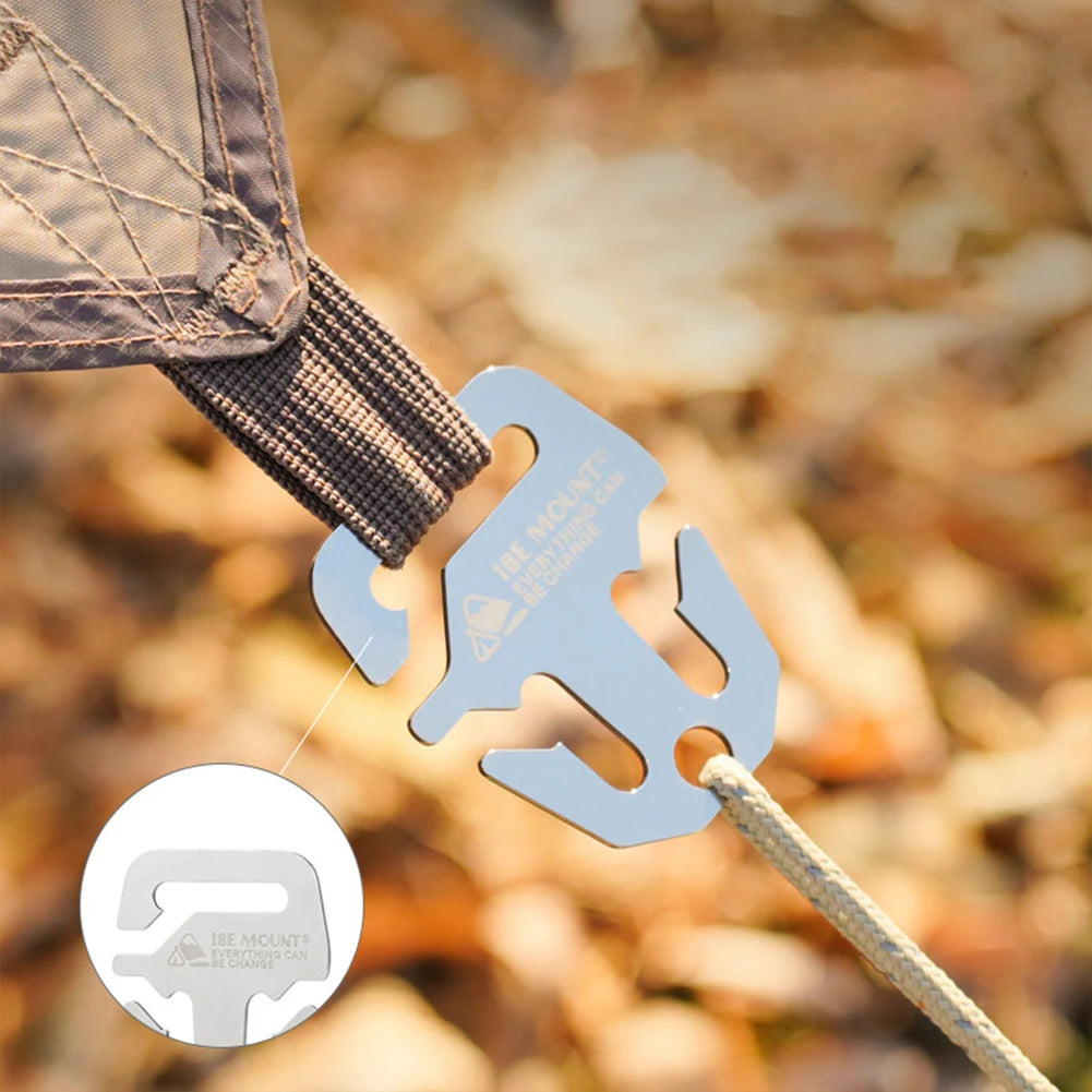 5/10Pcs Camping Tent Cord Rope Fastener Guy Line Runner Carabiner Hook Hanger Tightener Canopy Fastener Camping Accessories