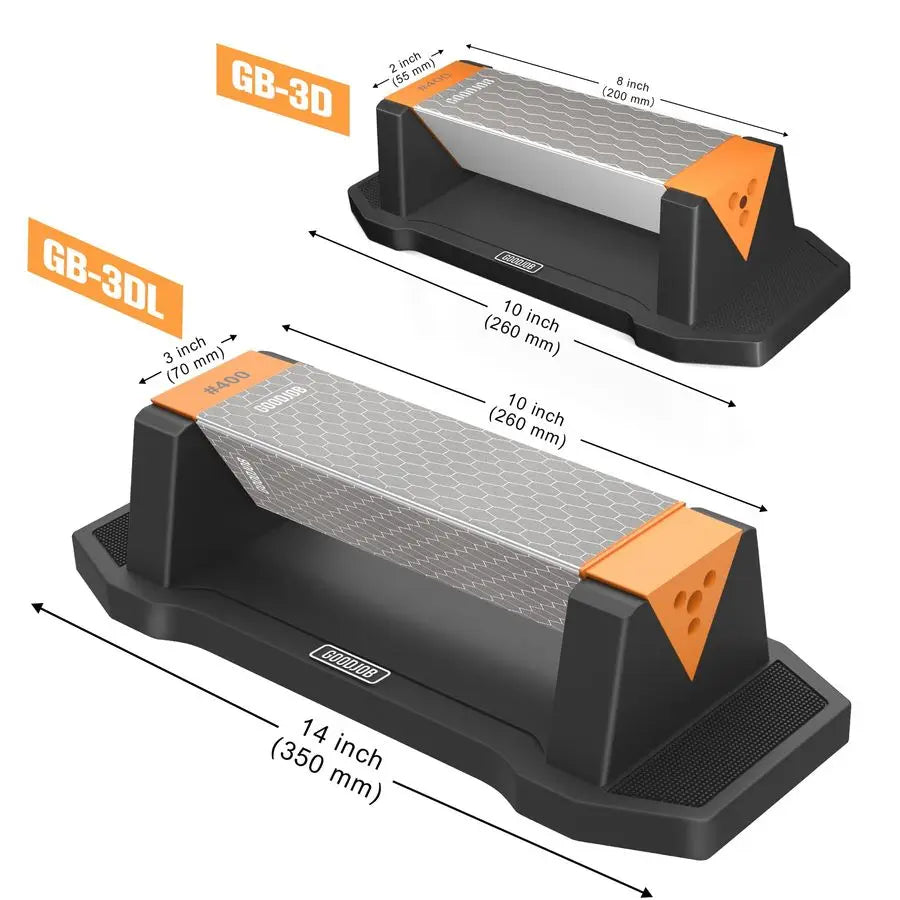 Large Diamond Sharpening Stone Set 3 Side Grit 400 600 1000 Premium Industrial Diamond Knife Sharpener Suitable for Steel of any