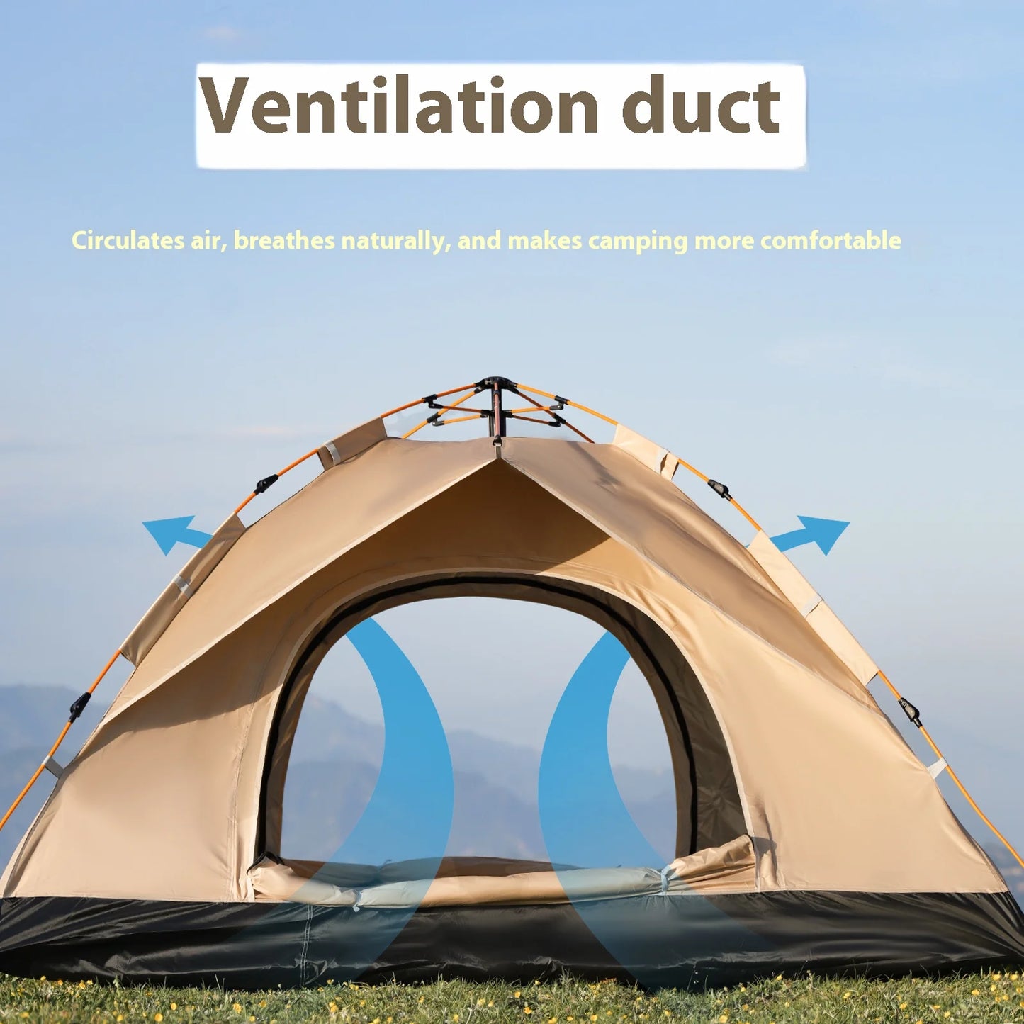 Gold Series Instant Cabin Tent - 3-4 Person All-Season Shelter for Beach, Fishing & Outdoor Travel