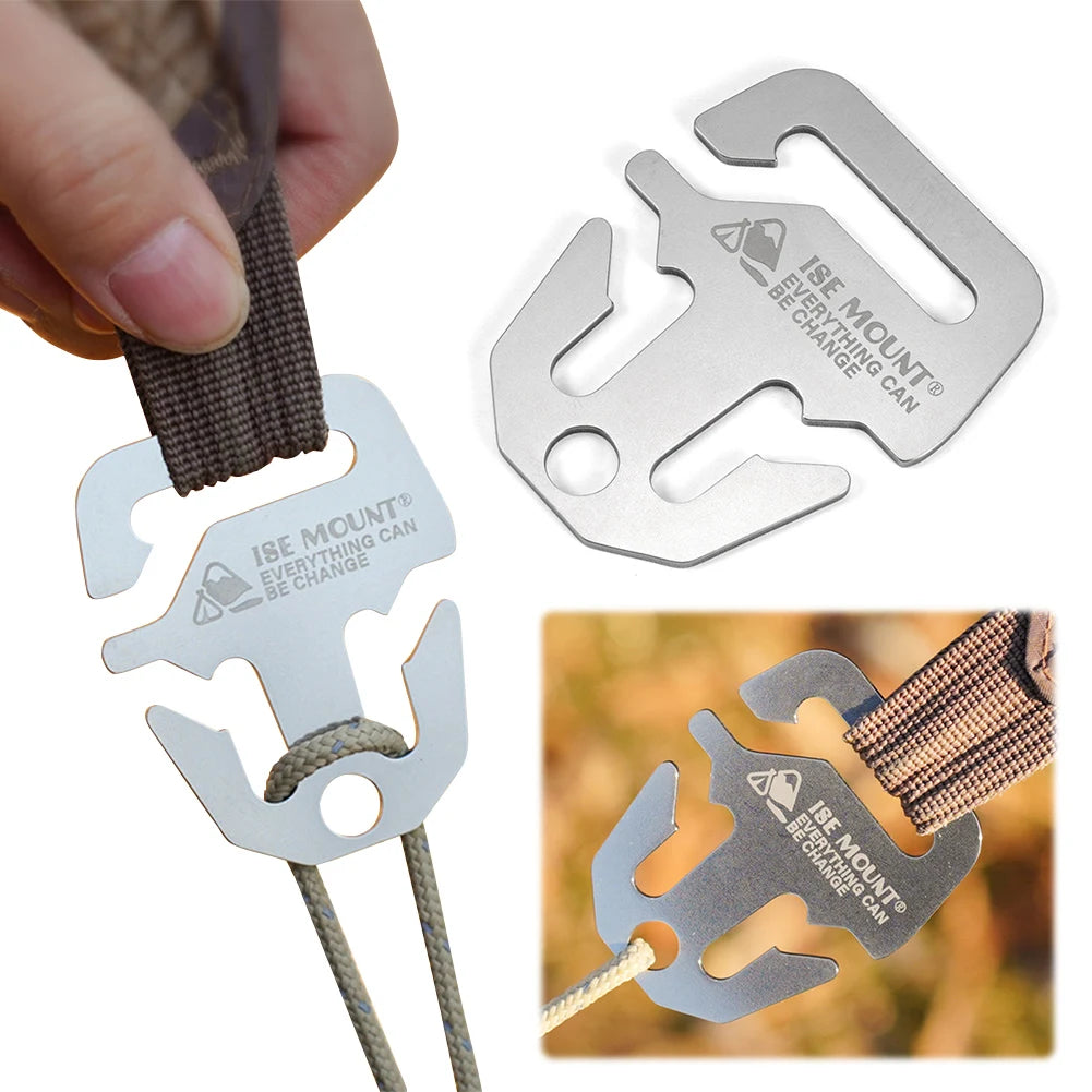 5/10Pcs Camping Tent Cord Rope Fastener Guy Line Runner Carabiner Hook Hanger Tightener Canopy Fastener Camping Accessories