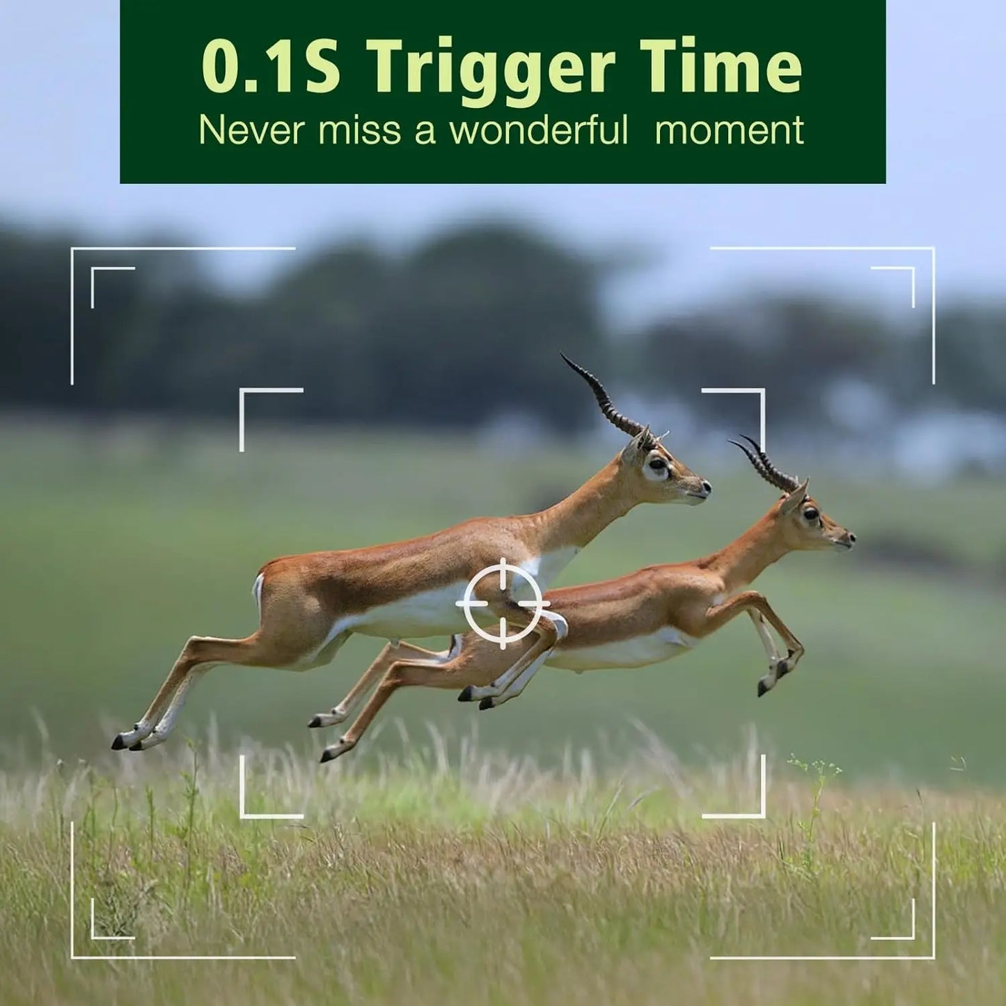 Trail Camera 4K 64MP WiFi Bluetooth, Night Vision Wildlife Hunting Camera, 0.1s Trigger, IP67 Waterproof, 130° Wide Angle