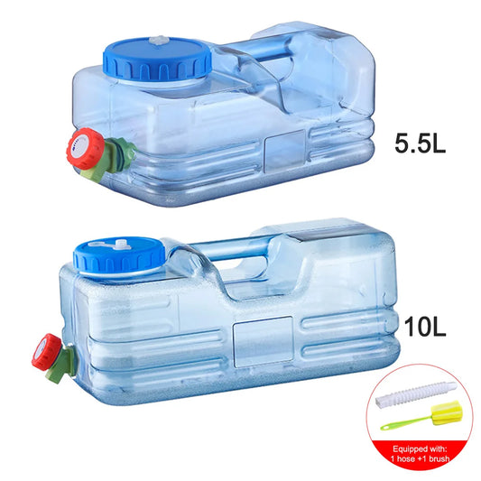 5.5/10L Capacity Camping Water Tank Outdoor Hiking Picnic Water Bucket Portable Cube Driving Water Tank Container with Faucet