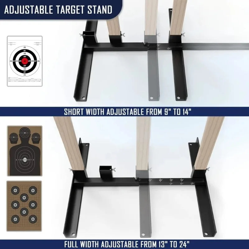 Garden Furniture  2 Pack Shooting Target Stand for Outdoors,Durable Paper Target Holder with Stable Adjustable BaseforPaper