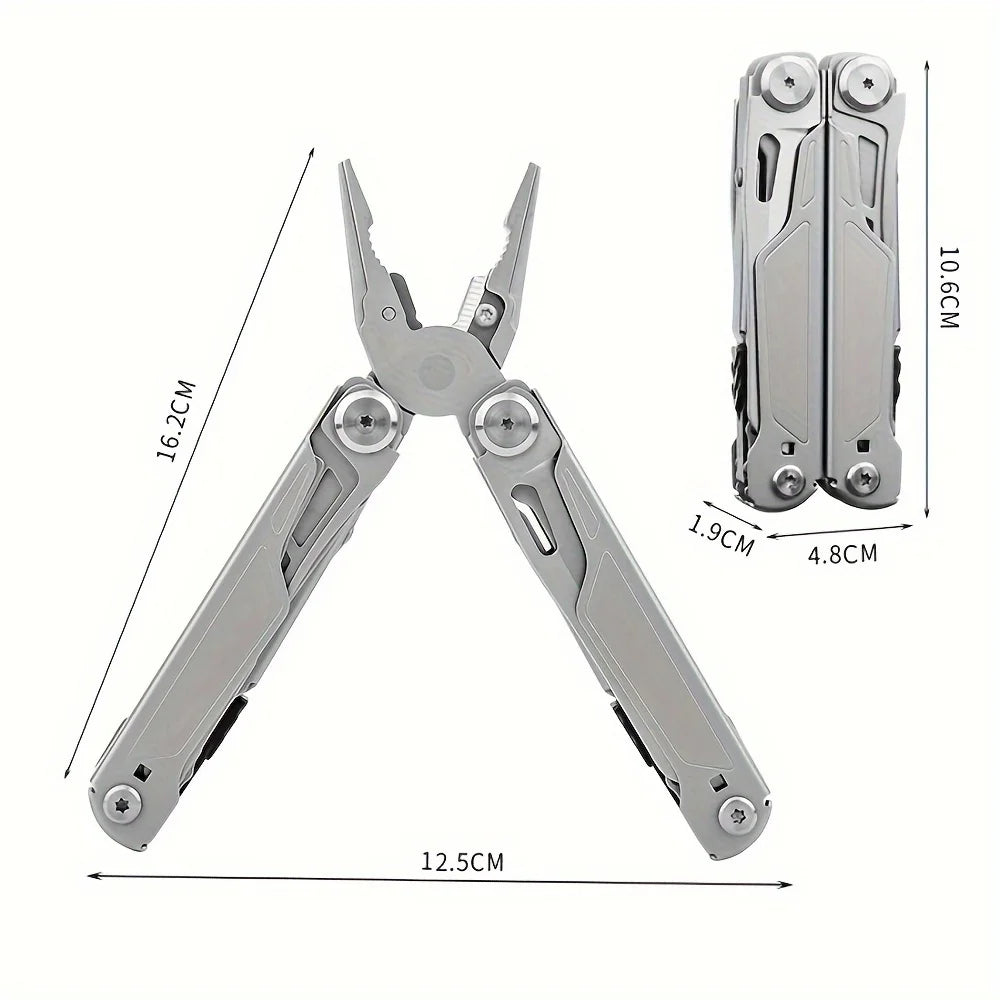 16-in-1 Multi-Tool, Pliers Screwdriver Folding Knife Wrench Pliers Cycling Camping Portable Full Metal Tools