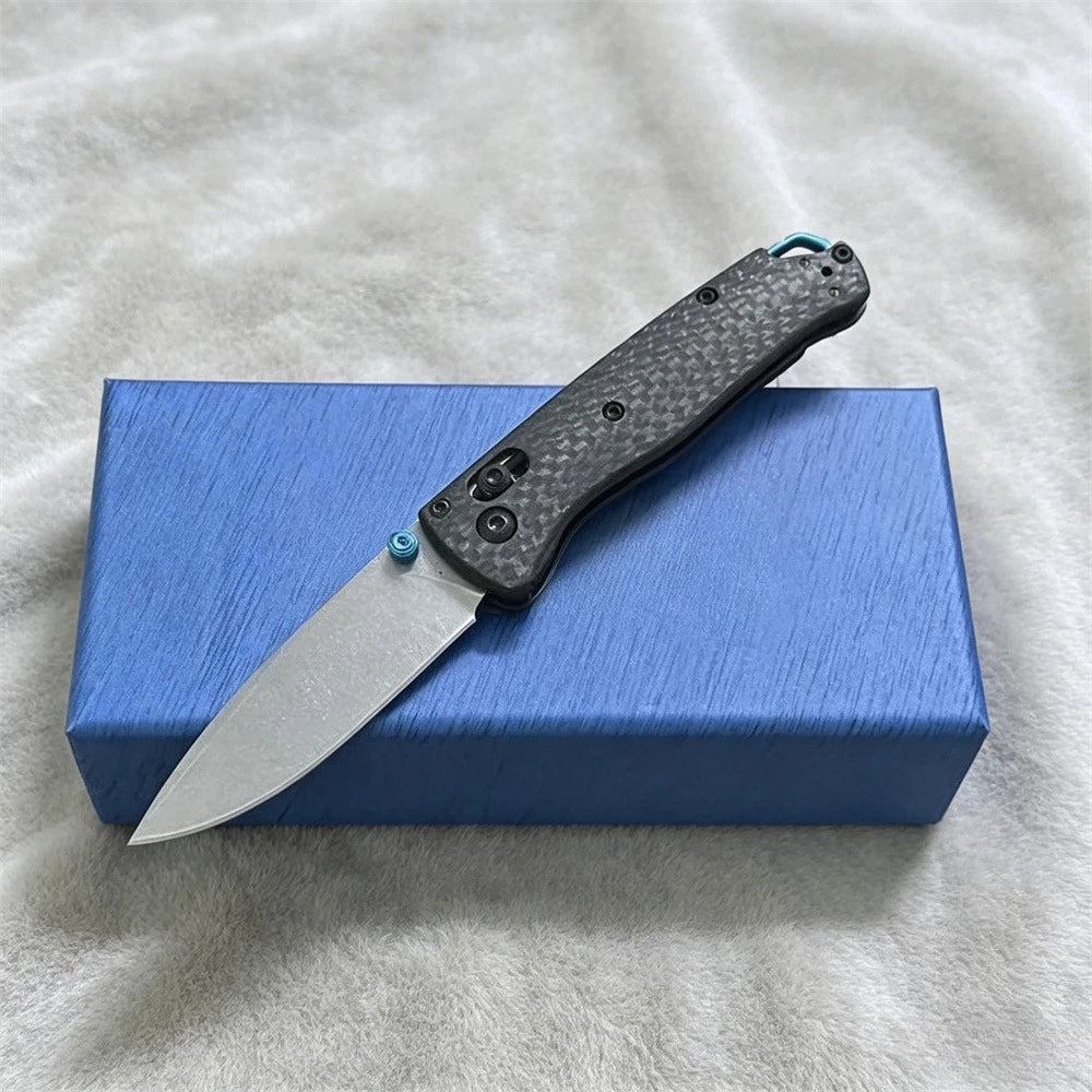 Premium Bugout 535-3 533-3 Mini Folding Knife S90V Steel Lightweight Carbon Fiber Handle Portable Outdoor Camping Hiking Tool