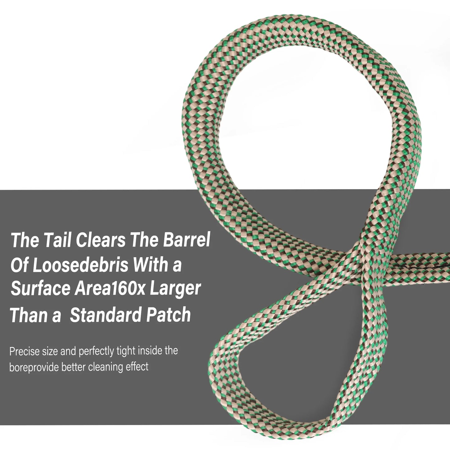 Gun Bore Rope Brush Cleaner Rifle Barrel Caliber Snakes Rope For 12GA 9mm 7.62mm 5.56mm .223 .22 .38 .30 .308 Cal Rifle