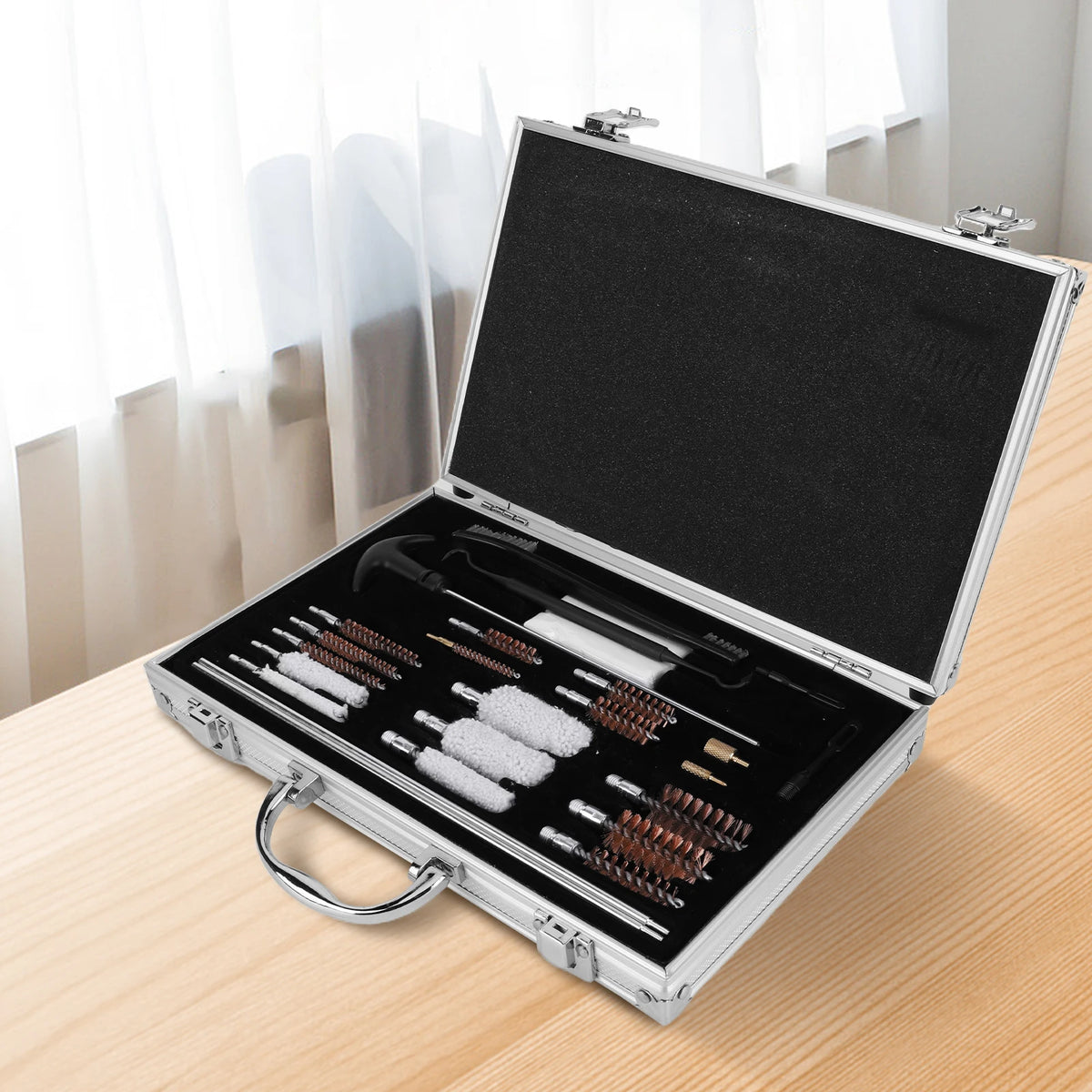 Gun Cleaning Kit Gun Barrel Brush Box Set Kit Barrel Brush Tool for Pistol Handgun Shotgun Cleaning Kit Tool