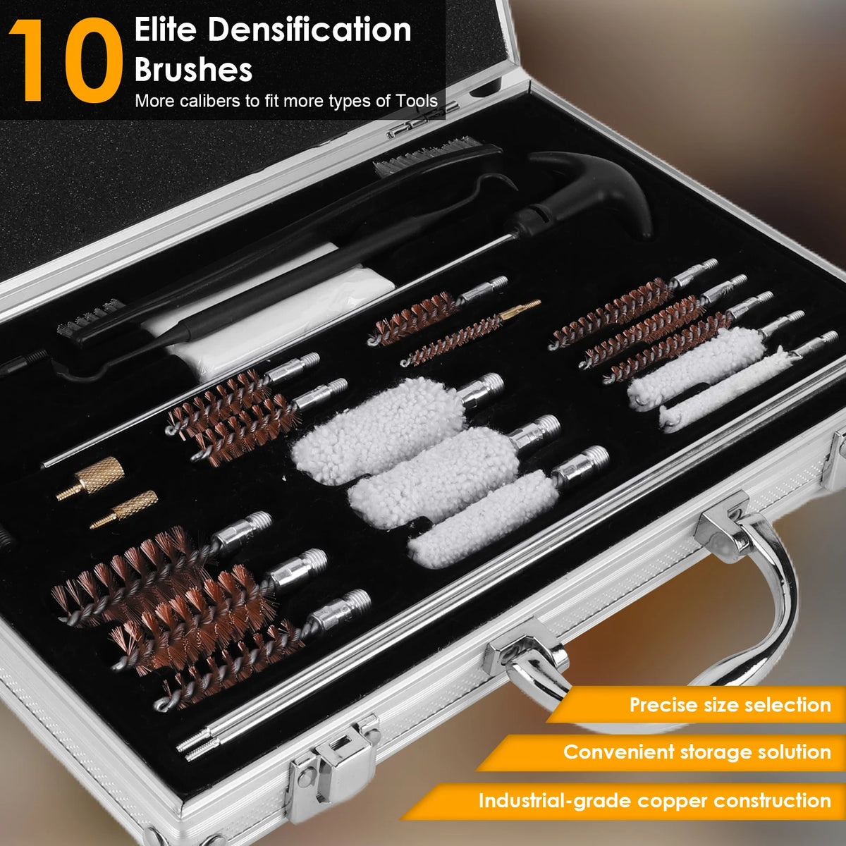 Gun Cleaning Kit Gun Barrel Brush Box Set Kit Barrel Brush Tool for Pistol Handgun Shotgun Cleaning Kit Tool