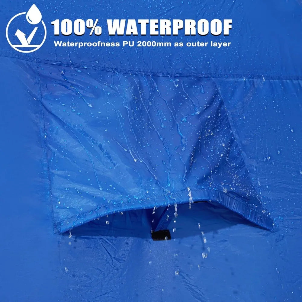 Pickup Truck Tent, Waterproof PU2000mm Double Layer for 6.5 FT Truck Bed, Portable Bed Tent for Camping, Blue