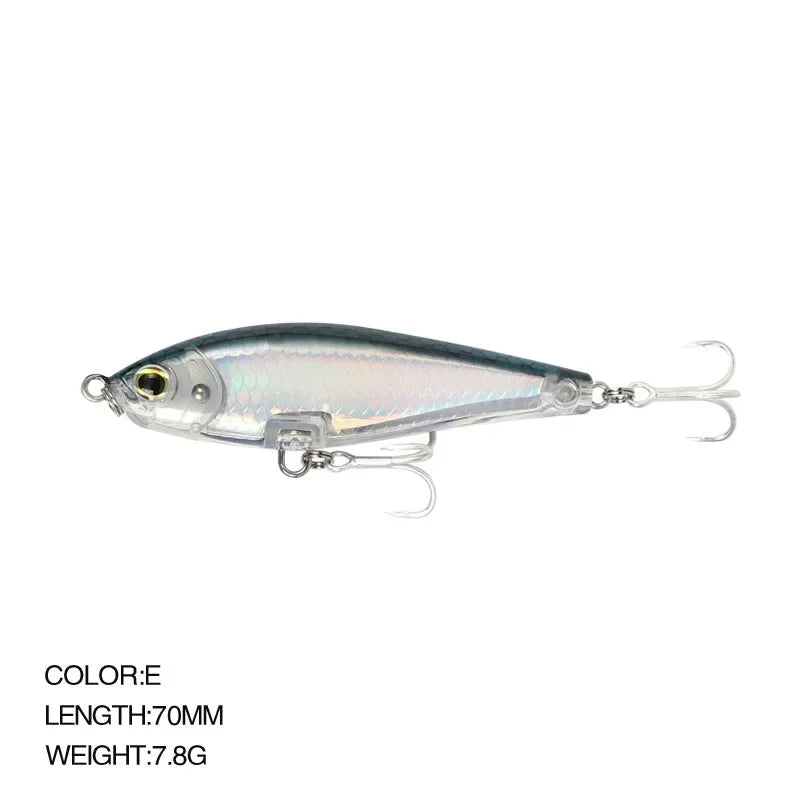 70mm 7.8g 3D Inshore Twitch Bait Lures Saltwater Trout Fishing Freshwater Long-range Bait Pencil Pesca Floating Minnow Wobblers