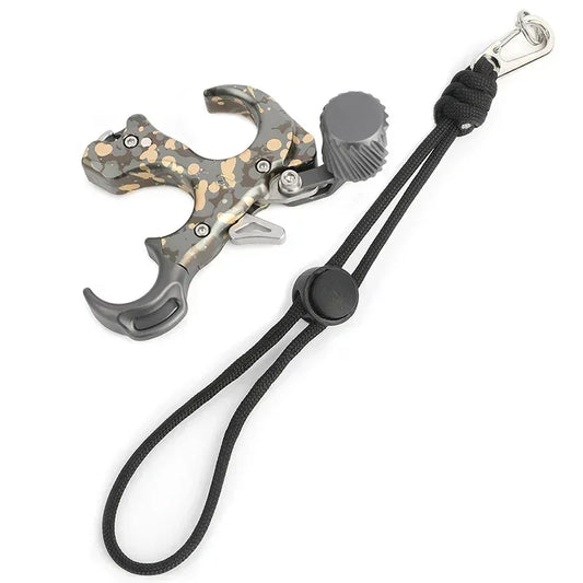 Compound Bow Release Archery 3 Finger Release Thumb Adjustable Left and Right Hand Caliper Trigger Grip Bow Hunting Shooting