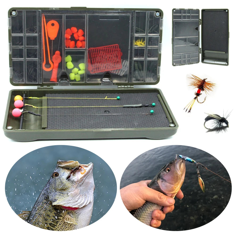 Magnetic Multi-Function Fishing Box Plastic Carp Fishing Organizer Box Fly Fishing Tackle Storage Box Swivels Hook Bait Storage