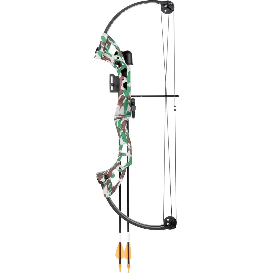 Bear Archery Brave Bow Set for Youth Recommended Ages 812 Right Handed Continuous Draw Weight Up to 25 lb. Continuous Draw Leng