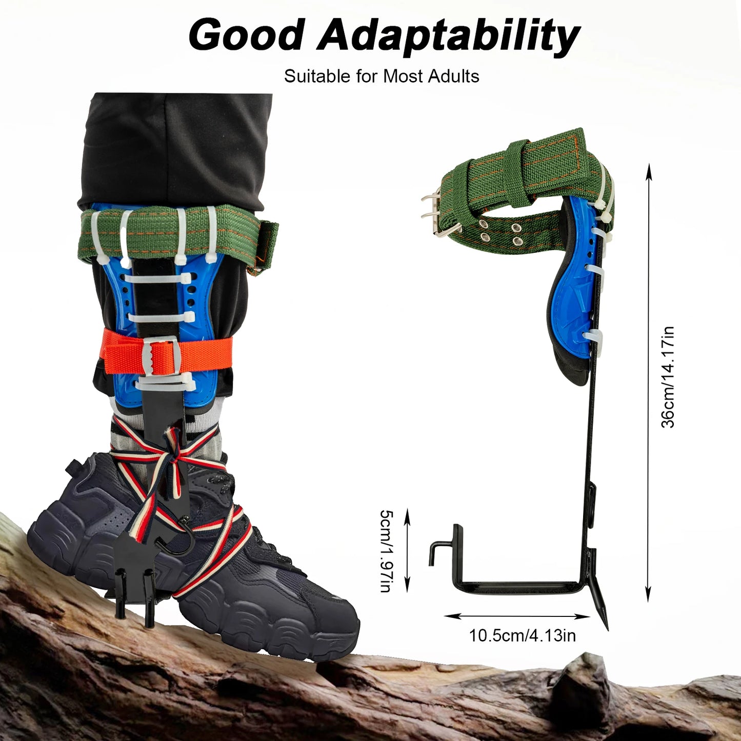 1 Set Portable Tree Climbing Spike Set with Safety Belt Practical Climbing Tree Spikes Straps Climb Trees Rope Tool
