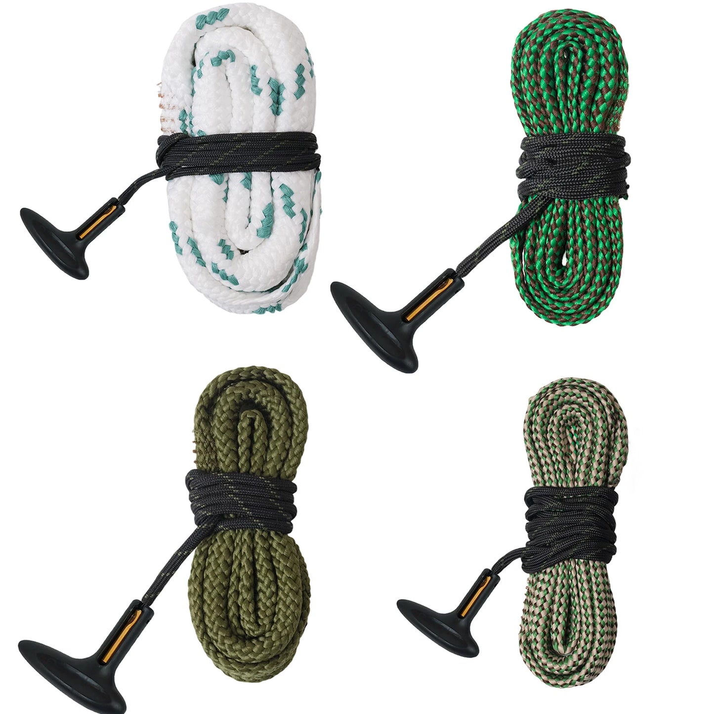 Gun Bore Rope Brush Cleaner Rifle Barrel Caliber Snakes Rope For 12GA 9mm 7.62mm 5.56mm .223 .22 .38 .30 .308 Cal Rifle