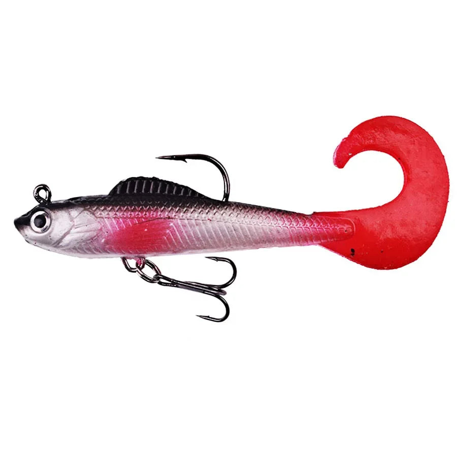 6PCS Wobblers Artificial Baits Fishing Tackle Soft Silicone Bait For Sea Bass Spoon Pike Carp Fishing Lures Swimbait2027