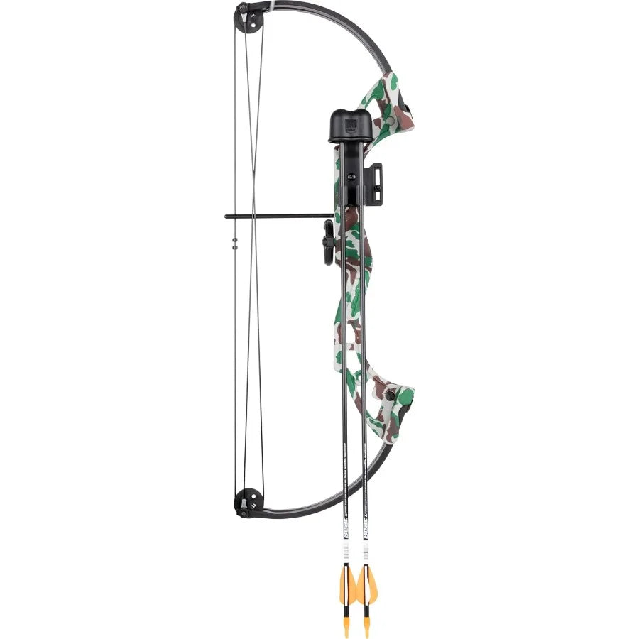 Bear Archery Brave Bow Set for Youth Recommended Ages 812 Right Handed Continuous Draw Weight Up to 25 lb. Continuous Draw Leng