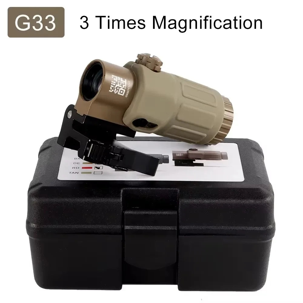 G33 G43 G45 Sight Fixed 3X 5X Magnifier Scope With Switch to Side Quick Detachable QD Mount For Hunting